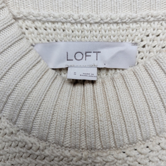 Loft Crochet Cotton Blend Tank Top Size Small Boho Chic Lightweight Knit - Picture 9 of 10